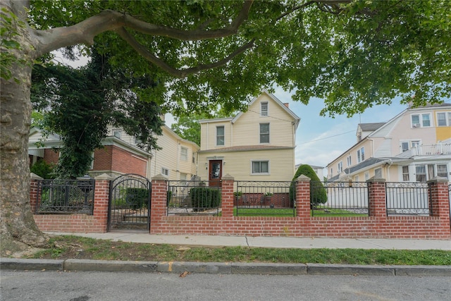 71 Dell Ave, Mount Vernon, NY 10553 - view of front of home featuring a fenced front yard and brick siding