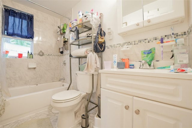 71 Dell Ave, Mount Vernon, NY 10553 - full bathroom with vanity, washtub / shower combination, and tile walls