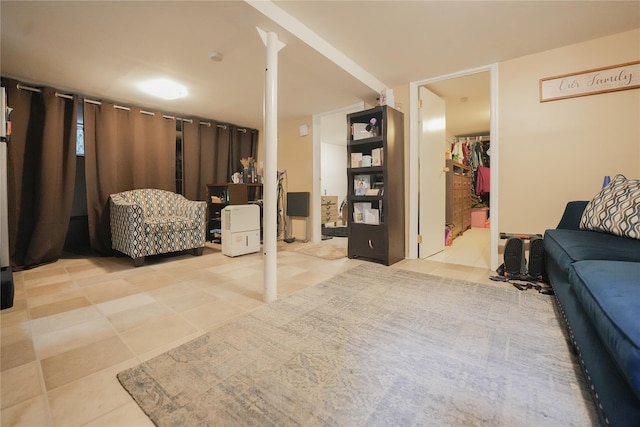 71 Dell Ave, Mount Vernon, NY 10553 - finished basement with tile patterned floors