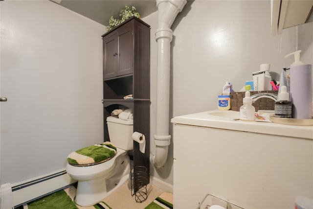 71 Dell Ave, Mount Vernon, NY 10553 - half bathroom with a baseboard heating unit and toilet