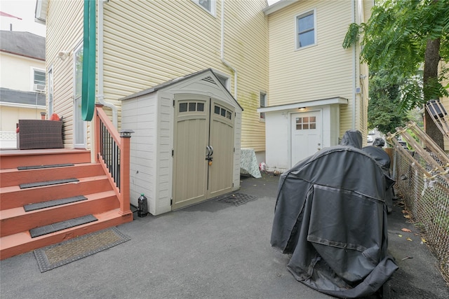 71 Dell Ave, Mount Vernon, NY 10553 - exterior space featuring a storage shed and grilling area