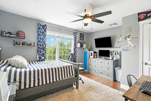4 Brianna Ln, Yorktown Heights, NY 10598 - bedroom with wood finished floors and a ceiling fan