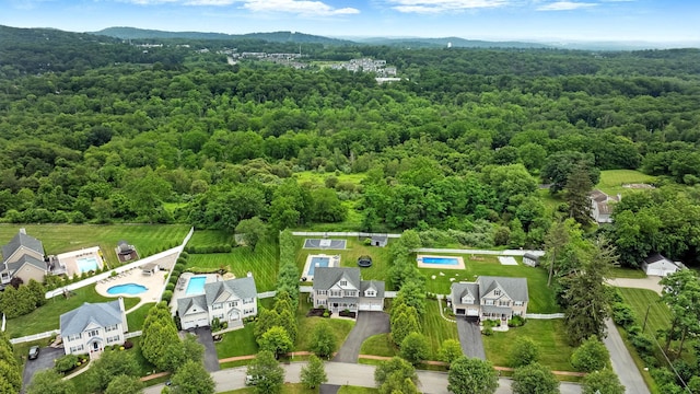 4 Brianna Ln, Yorktown Heights, NY 10598 - drone / aerial view of a forest and a pool area