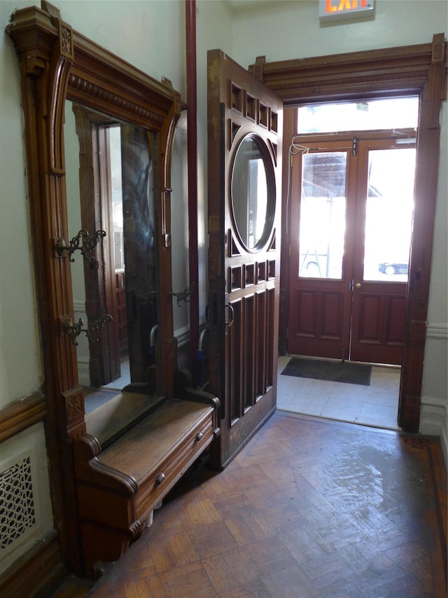 30 Edgecombe Ave, New York Manhattan, NY 10030 - entrance foyer with french doors