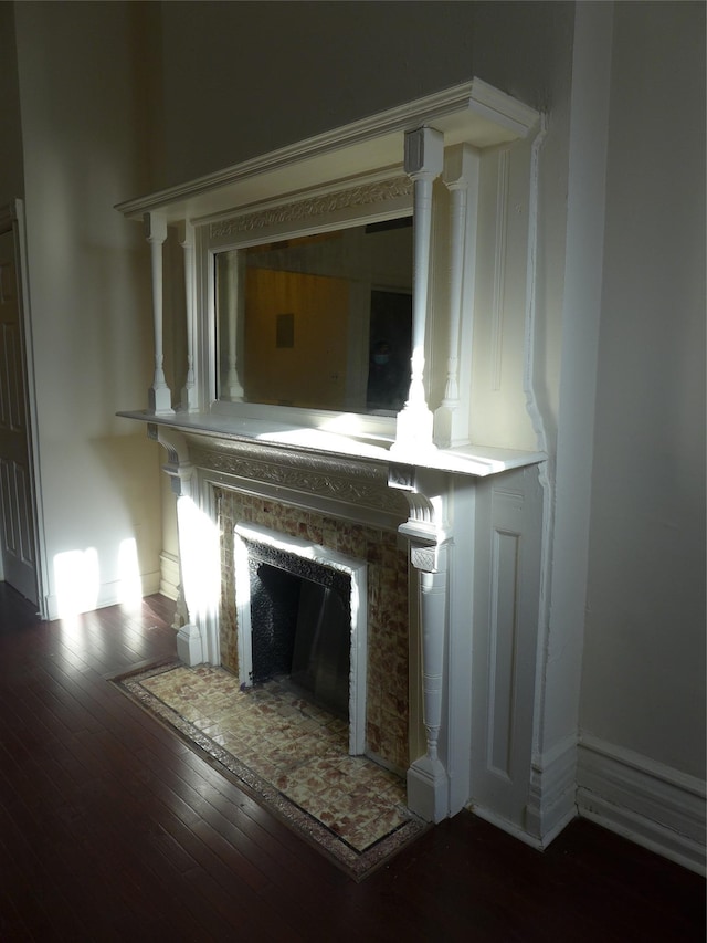 30 Edgecombe Ave, New York Manhattan, NY 10030 - detailed view of wood finished floors and a tiled fireplace