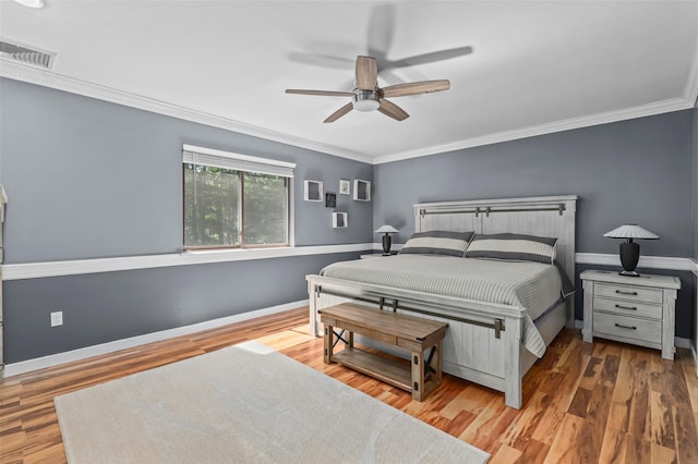 24 Wild Birch Farms, Cortlandt Manor, NY 10567 - bedroom featuring ornamental molding, wood finished floors, and ceiling fan