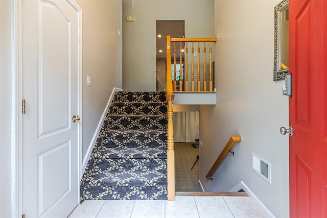 21 Brockton Rd, Spring Valley, NY 10977 - stairs featuring baseboards and tile patterned floors