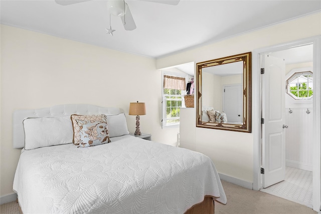 315 Old Salt Rd, Mattituck, NY 11952 - carpeted bedroom with baseboards and a ceiling fan