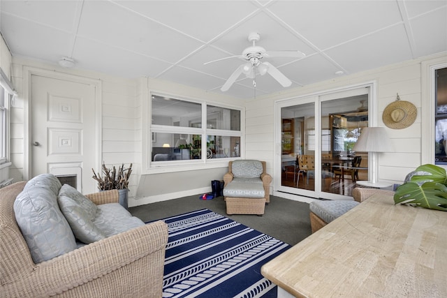 7641 N Broadway, Red Hook, NY 12571 - carpeted living room featuring ceiling fan and healthy amount of natural light