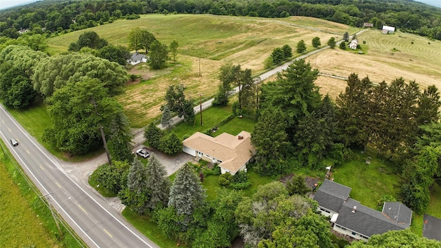 7641 N Broadway, Red Hook, NY 12571 - aerial view of property and surrounding area with rural landscape