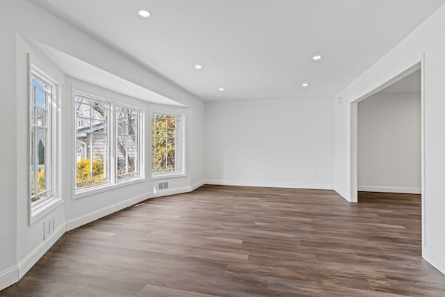 12 Foxhurst Ct, Manhasset Hills, NY 11040 - spare room with recessed lighting and dark wood-style floors
