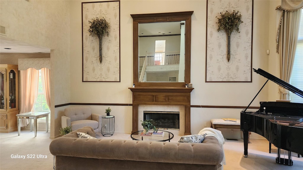 153 Country Club Dr, Commack, NY 11725 - living area with a high end fireplace