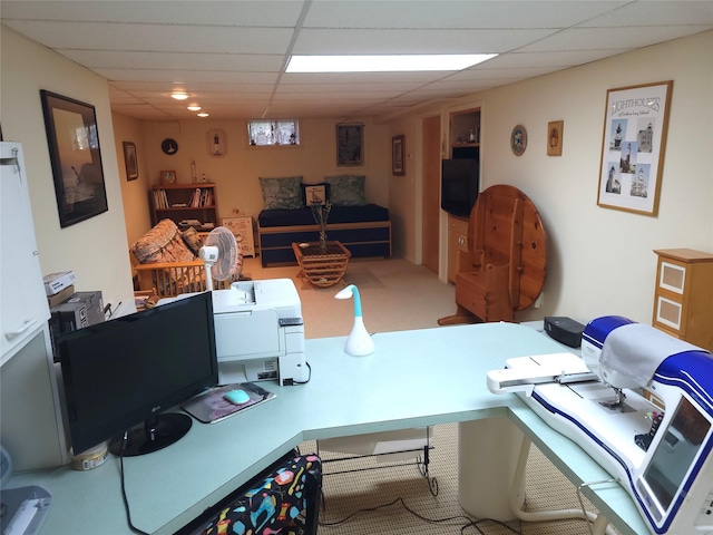 67 Wakeman Rd, Hampton Bays, NY 11946 - home office featuring a paneled ceiling