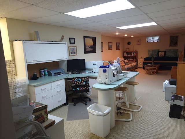 67 Wakeman Rd, Hampton Bays, NY 11946 - office space with light carpet and a paneled ceiling