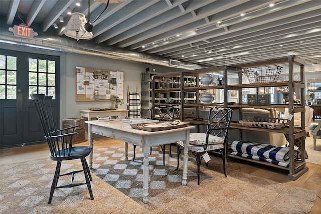 259 Westchester Ave, Pound Ridge, NY 10576 - dining area featuring wood finished floors and french doors