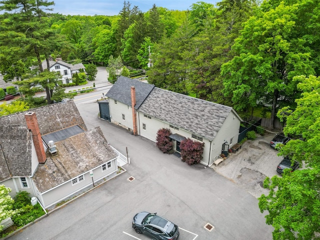 259 Westchester Ave, Pound Ridge, NY 10576 - aerial view of property and surrounding area featuring a forest