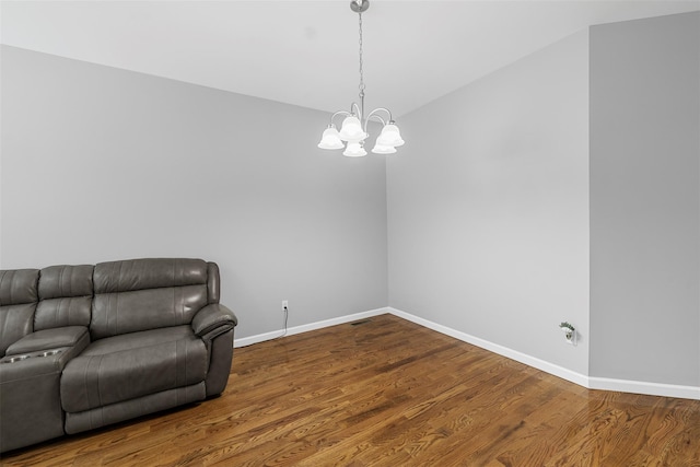 28 Pinto Rd W, Middletown, NY 10941 - sitting room featuring a chandelier and wood finished floors