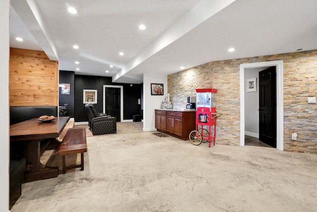 28 Viola Ct, Wappingers Falls, NY 12590 - dining area with recessed lighting and concrete floors