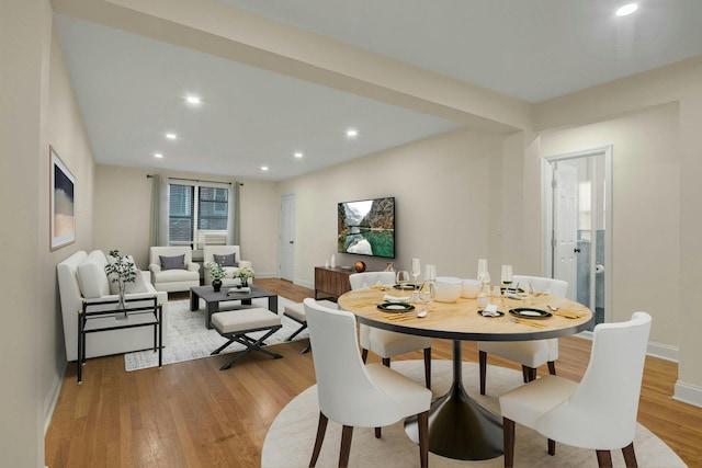 445 W 240th St Unit 4C, Bronx, NY 10463 - dining room with light wood-style flooring and recessed lighting