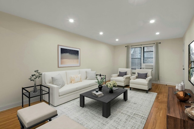 445 W 240th St Unit 4C, Bronx, NY 10463 - living room featuring wood finished floors and recessed lighting