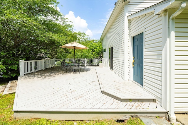 22 Tompkins Ave, Beacon, NY 12508 - wooden terrace featuring outdoor dining space