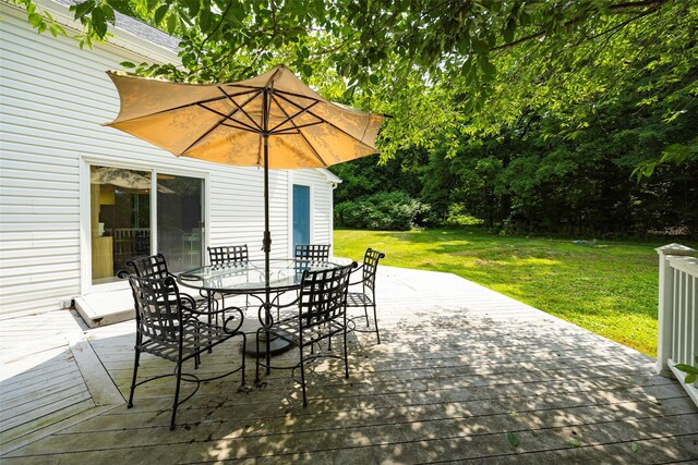 22 Tompkins Ave, Beacon, NY 12508 - view of patio with a deck and outdoor dining space