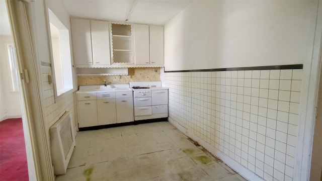 507 S 6th Ave, Mount Vernon, NY 10550 - kitchen with light countertops, wainscoting, and tile walls