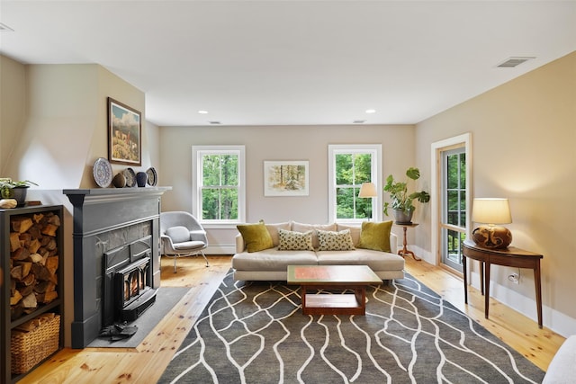 10 King St, Croton-On-Hudson, NY 10520 - living room with hardwood / wood-style flooring and recessed lighting