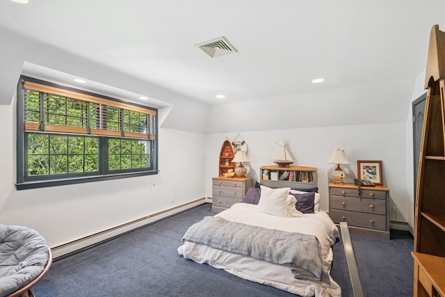 9 Swan Pl, Nissequogue, NY 11780 - bedroom with a baseboard radiator, carpet, and recessed lighting