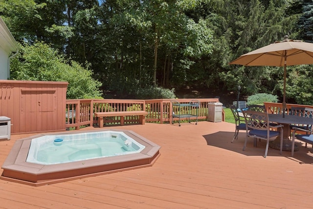 9 Swan Pl, Nissequogue, NY 11780 - deck featuring outdoor dining area