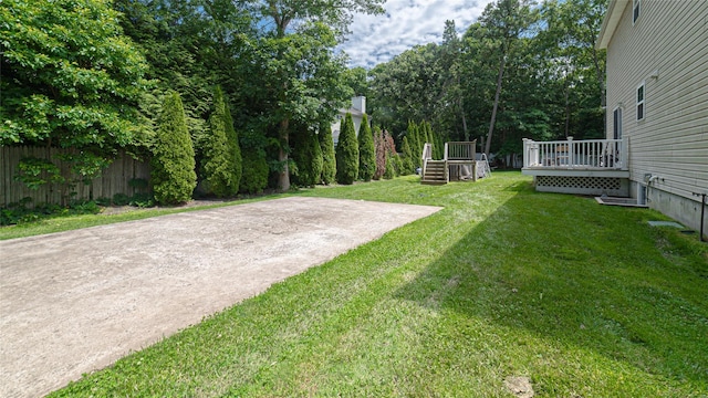 5 Ormond Pl, Mastic, NY 11950 - view of yard featuring a deck