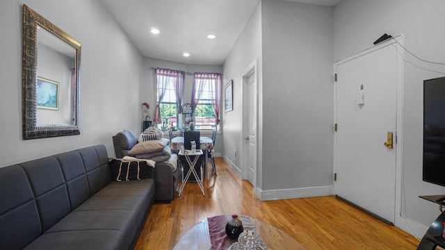 1050 Morris Ave, Bronx, NY 10456 - living room with light wood-type flooring and recessed lighting