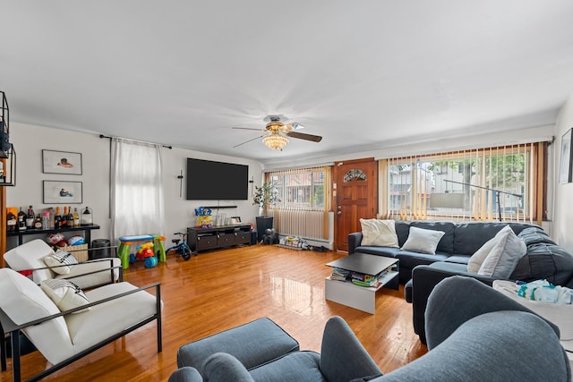 1160 E 89th St, Brooklyn, NY 11236 - living area with plenty of natural light, ceiling fan, and wood finished floors