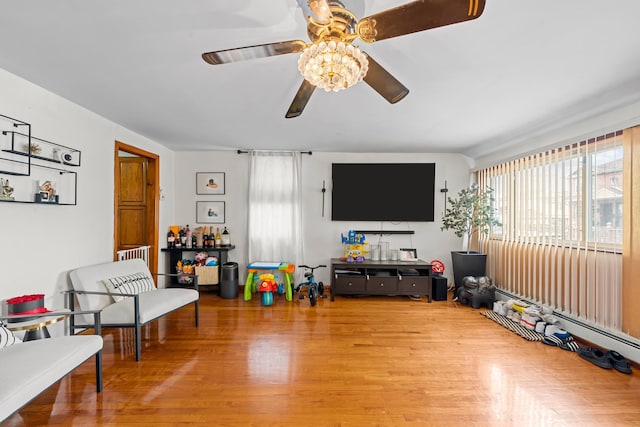 1160 E 89th St, Brooklyn, NY 11236 - living room with ceiling fan and wood finished floors