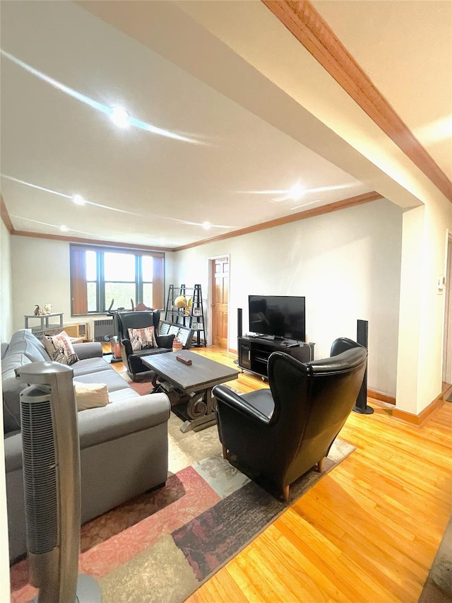 84-31 Van Wyck Expy Unit 5F, Briarwood, NY 11435 - living area with wood finished floors and crown molding