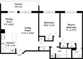 3520 147th St Unit 8C, Flushing, NY 11354 - view of floor plan / room layout
