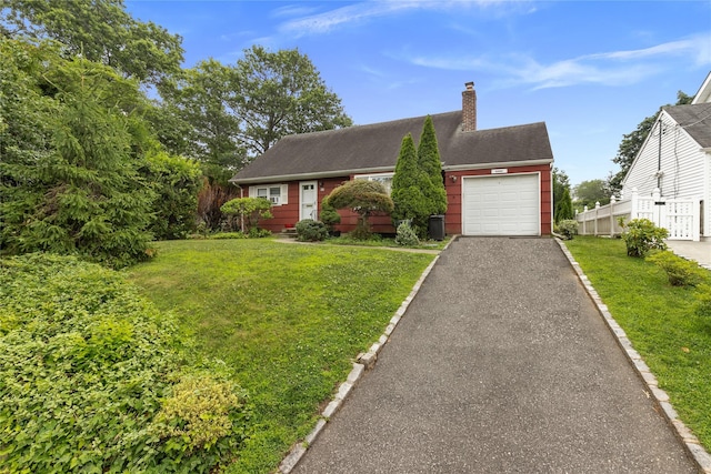 11 Glenwood Rd, Glen Head, NY 11545 - view of front of property with a chimney, driveway, an attached garage, and roof with shingles