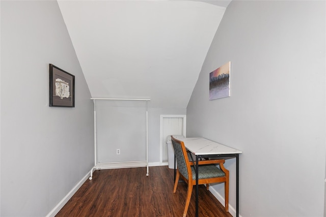 11 Glenwood Rd, Glen Head, NY 11545 - unfurnished office with vaulted ceiling and wood finished floors