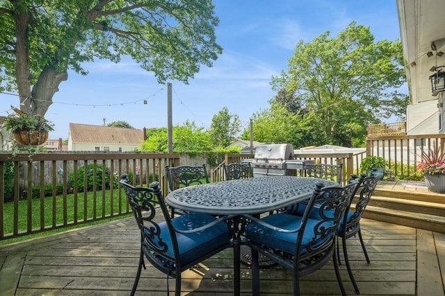 369 S 16th St, Lindenhurst, NY 11757 - deck featuring outdoor dining space
