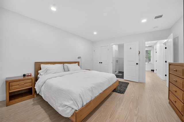 39 Frost Ln, Cornwall, NY 12518 - bedroom featuring light wood-style flooring, a closet, and recessed lighting