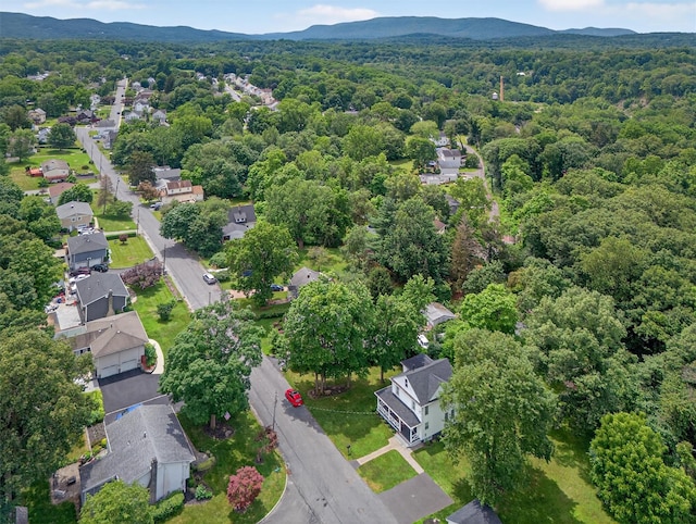 39 Frost Ln, Cornwall, NY 12518 - aerial view of residential area featuring a forest and a mountain backdrop