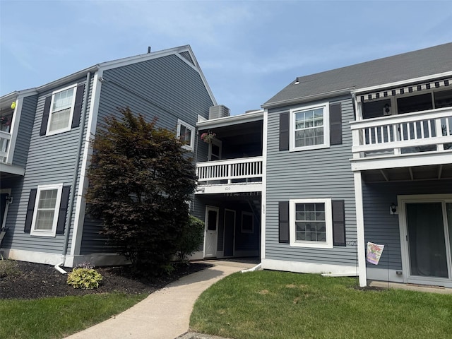 600 Commons Way Unit A, Fishkill, NY 12524 - view of front of property featuring a balcony and a front yard