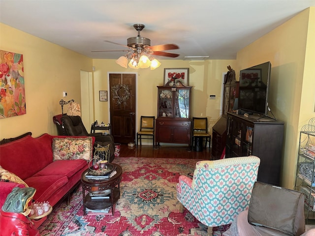 600 Commons Way Unit A, Fishkill, NY 12524 - living room featuring ceiling fan and wood finished floors
