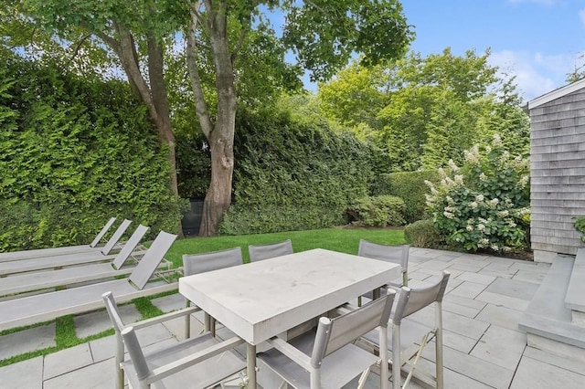 20 Stratton Sq, East Hampton, NY 11937 - view of patio with outdoor dining space