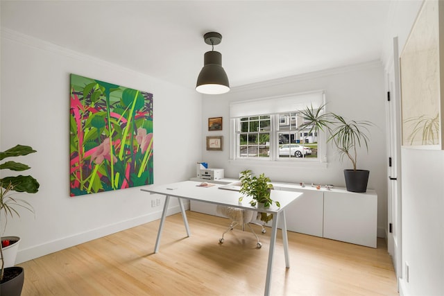 920 Protano Ln, Mamaroneck, NY 10543 - office space featuring light wood-style flooring and crown molding
