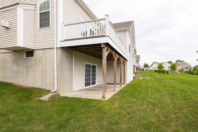44 Linwood Dr, Wappingers Falls, NY 12590 - back of house featuring a lawn, a patio, and a wooden deck