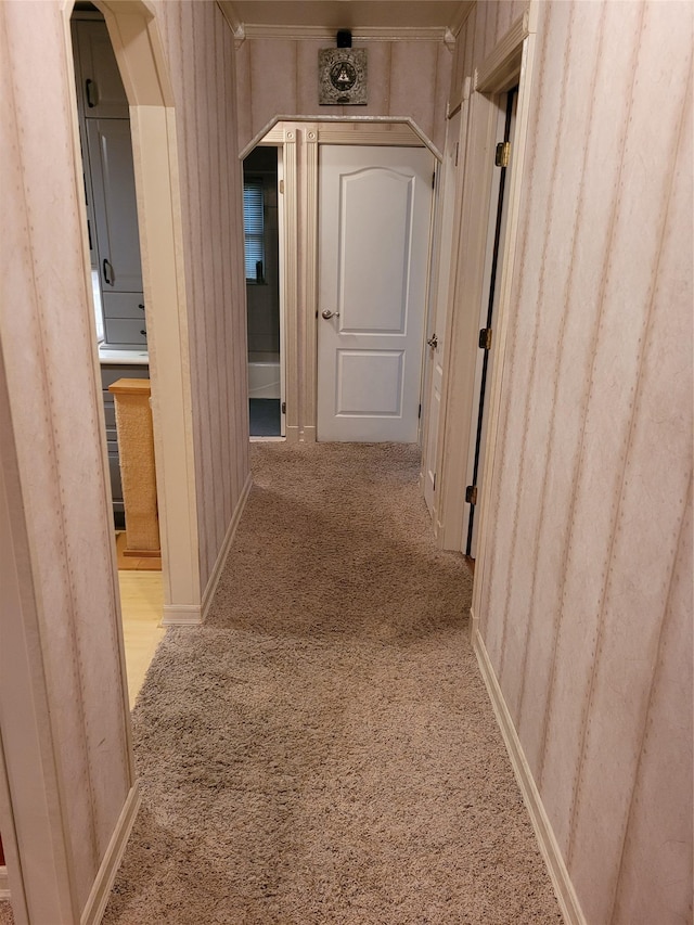 25 Herman Ave, North Babylon, NY 11703 - hallway featuring carpet