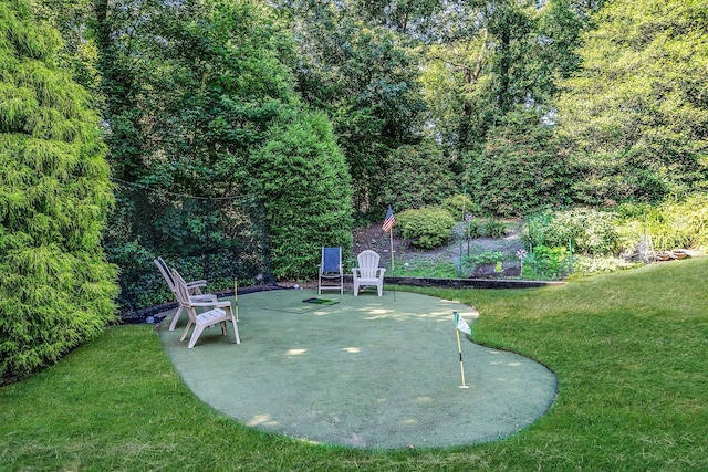 7 Hunter Ct, Dix Hills, NY 11746 - view of community featuring a putting area and a lawn
