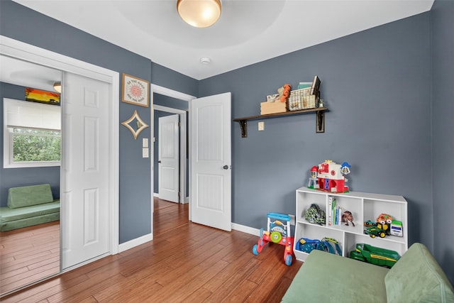 54 Graby Rd, Callicoon, NY 12723 - rec room with baseboards and wood finished floors