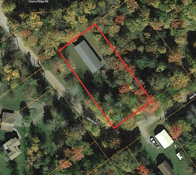 113 Lake Muskoday Rd, Roscoe, NY 12776 - aerial overview of property's location with property parcel outlined